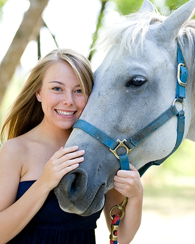 Girl and her horse at Braces By Billings in Kansas City, Parkville, and Platte City, MO